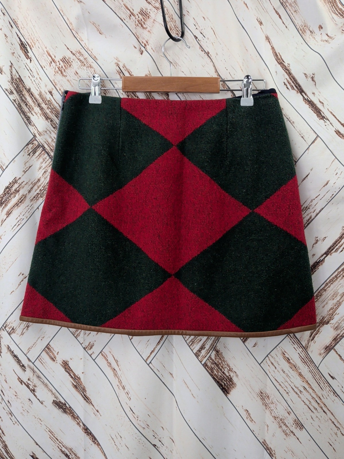 Tory Burch Cheval Patchwork Wool Blend Skirt - image 5