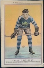 1932 Frankie Finnigan Toronto Maple Leafs Newpaper Photo La Presse Montreal NHL