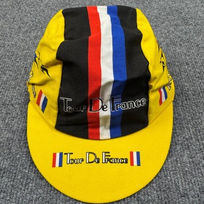 Vintage Tour De France Cycling Cap Made In USA Pace Sportswear Cotton Bike Hat