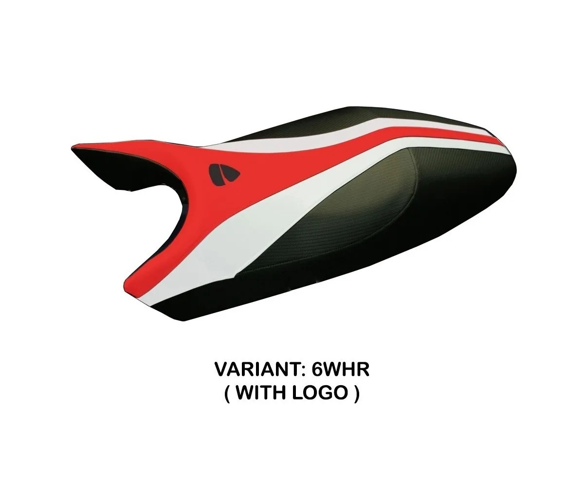 Seat saddle cover Freccia White - Red (WHR) TPZ DUCATI MONSTER 1994 2007 I5