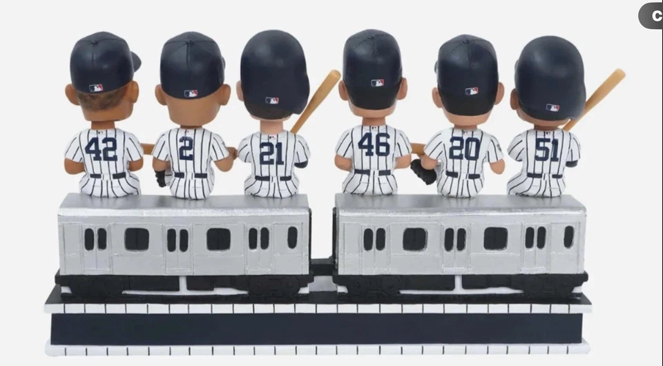 NY Yankees 2000 Serie Mundial Campeones Metro Coche Bobblehead Jeter Rivera + LE Foto 2 de 4