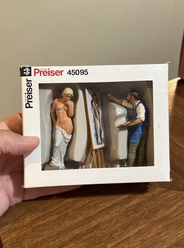 Preiser 45095 Artist with Model G-scale (1:22.5) Figure Set Made In Germany