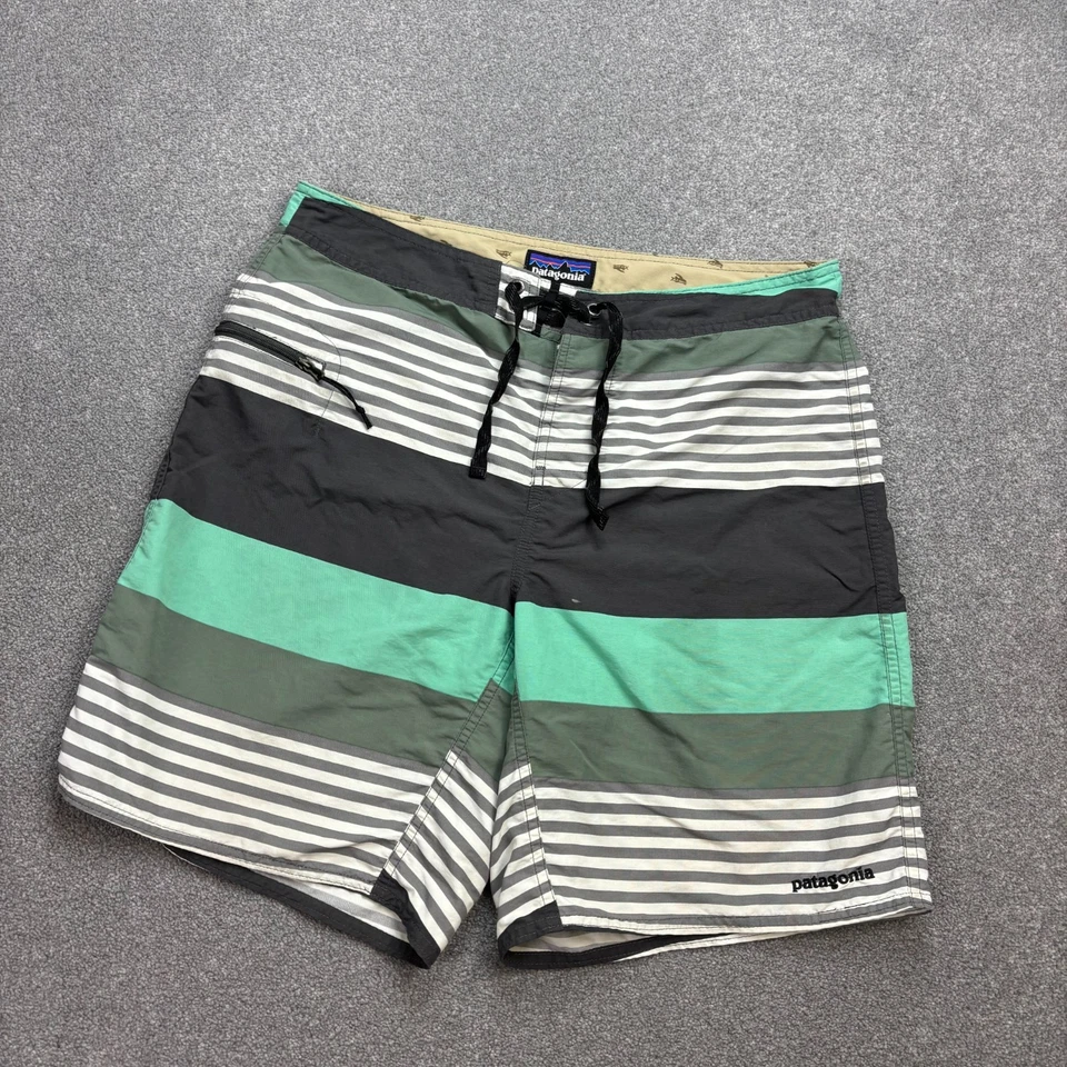 Patagonia Trunks Adult W32 Grey 19" Inseam Wavefarer Boardshorts Shorts Men* - Image 2 of 4