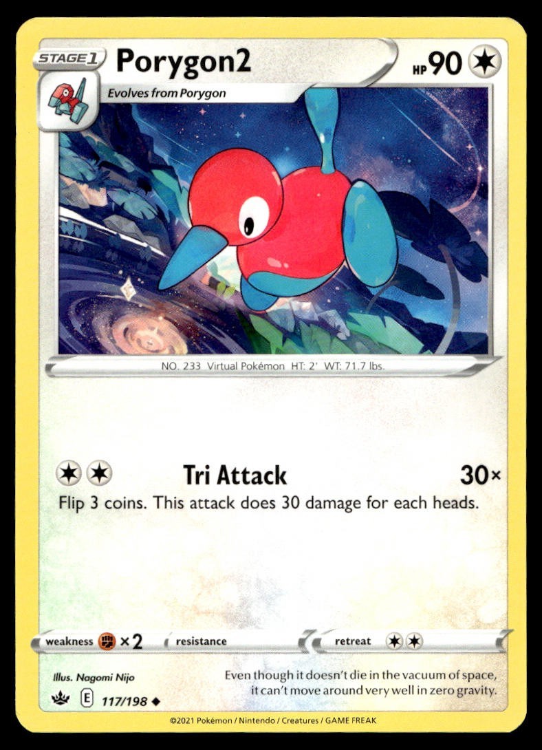 Porygon2 117/198 Pokemon Card Chilling Reign Uncommon 90 HP Near Mint C34
