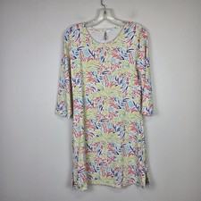 Lulu B Colorful Smooth Stretch Abstract Print Vacation Dress Size Small UPF50