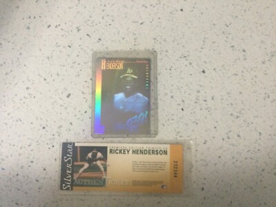 RICKEY HENDERSON Silver Star Hologram Card All Time Stolen Base Leader 939 | eBay RICKEY HENDERSON Silver Star Hologram Card All Time Stolen Base Leader 939 | eBay