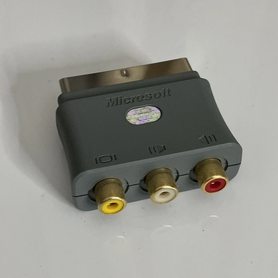 Genuine Microsoft XBOX SCART to Composite RCA AV Adapter Converter - Image 2 of 4