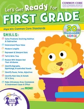 NEW 256-Page Let's Get Ready for First Grade Educational Workbook