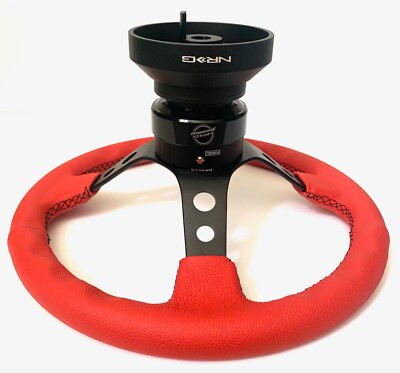NRG SHORT HUB QUICK RELEASE STEERING WHEEL RBK FOR BMW E30 | eBay