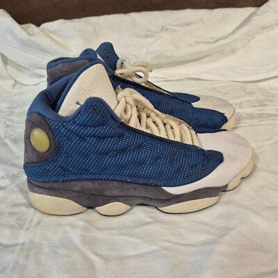 Nike Air Jordan XIII 13 Retro Flint 414571-401 Blue White Gray Size