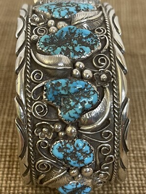 STEVE ARVISO Native American handmade Men's Sterling Silver