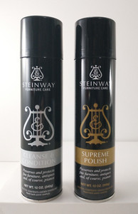 Steinway CLEANSE CONDITION + SUPREME POLISH Pro Piano Wood Care System READ!