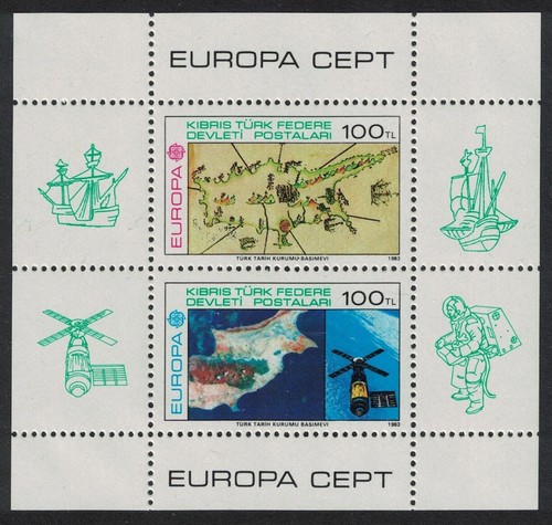 SALE Turkish Cyprus From Skylab Inventions Europa MS 1983 MNH SG#MS134