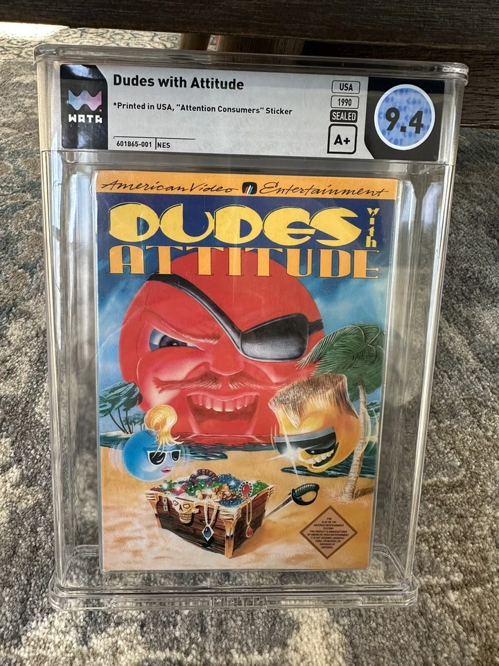 Dudes With Attitude NES WATA 9.4 A+ Nintendo sellado de fábrica Foto 2 de 4