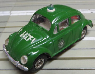 Faller AMS 4876 -- VW Käfer Polizei mit Blinklicht, 60er Jahre Spielzeug #EBS411