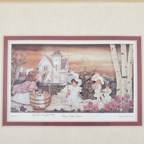 Gerahmter Druck Gemälde ~ Busy Little Ladies ~ handsigniert James Shirley 1993 - Bild 1 von 13