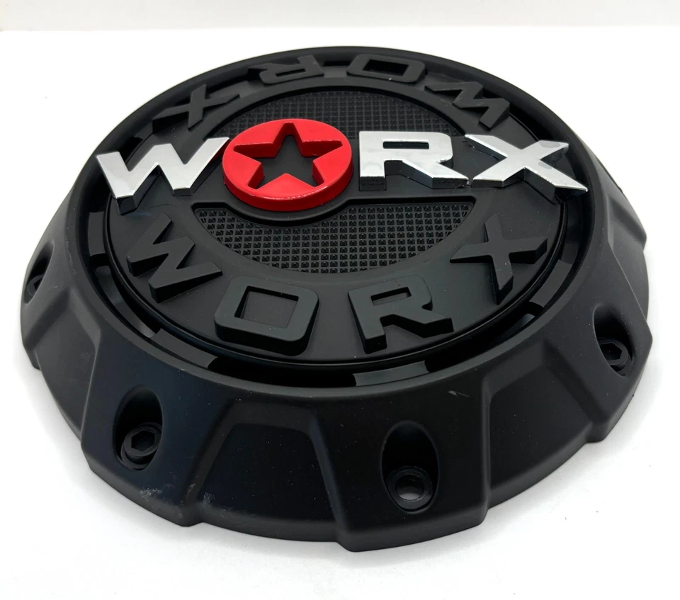 WRX-8856SB 912S11 Worx Black Wheel Center Cap with SCREWS - Image 2 of 4