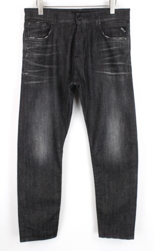 REPLAY Tinmar W33/L30 Men Jeans Organic Cotton White Weft Black Tapered Stretch - 第 1/9 張圖片