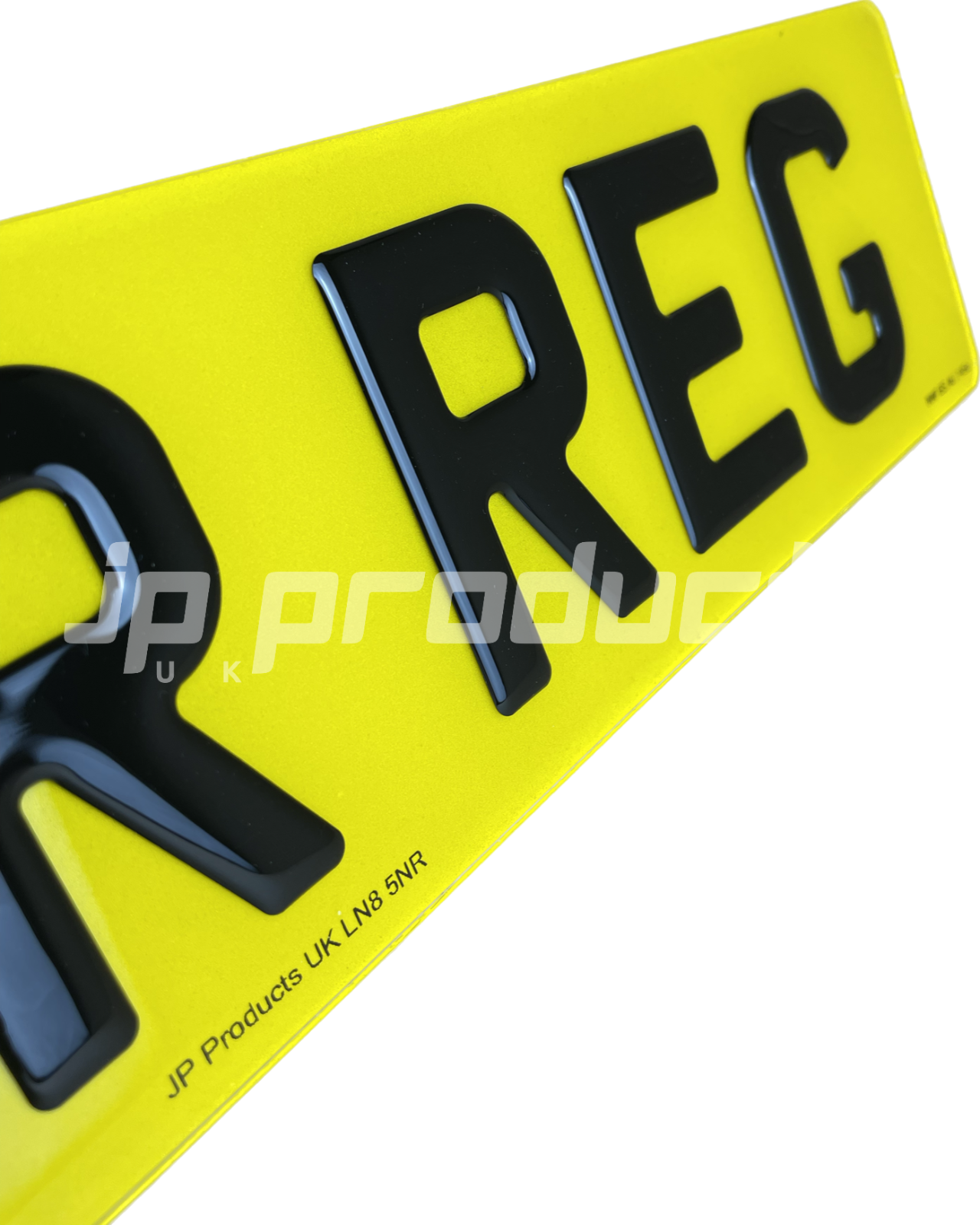 Pair 3D Gel Raised Domed, 4D Gloss Black Reg Number Plates Car MOT Road