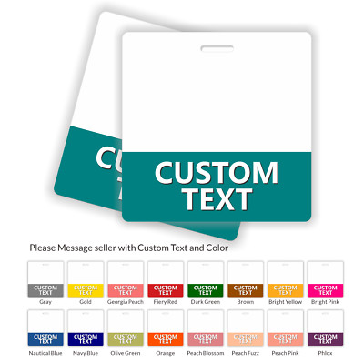 Custom Printed Badge Buddy Print On Both Sides  Durable Waterproof Horizontal