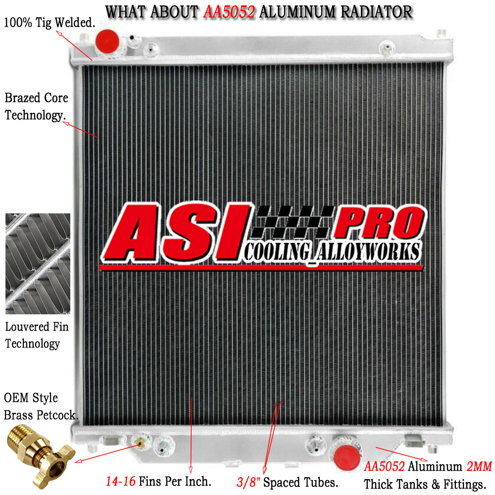 Aluminum Radiator Fit 2003-2007 Ford F-250 F-350 F-450 6.0L Super Duty Upgraded.