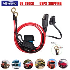 14/16AWG 12-24V SAE Connection Cable Adapter Battery Charging SAE to O Ring Cord