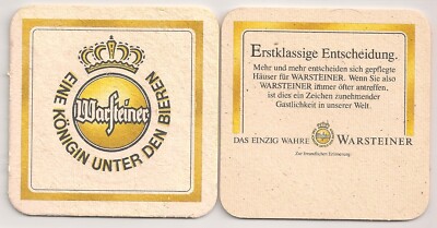 Warsteiner ''Erstklassige Entscheidung.'' - Bierdeckel aus den 80/90er Jahren