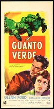 IL GUANTO VERDE The Green Glove GLENN FORD LOCANDINA ORIGINALE 1a ed '53 POSTER