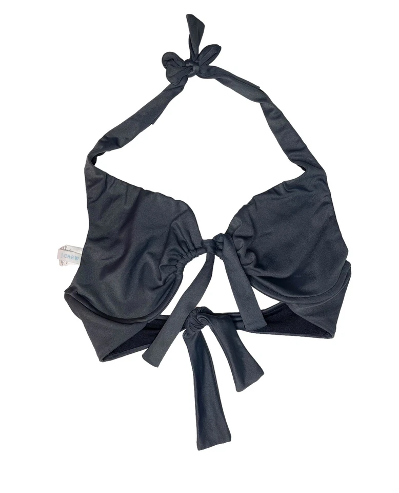 Top de bikini J Crew con lazo delantero para mujer talla 10 lazo trasero con aros sin relleno Foto 4 de 4