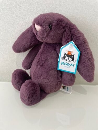 Jellycat Bashful Bunny Plum Purple Small New Tags Retired FAST & FREE POSTAGE