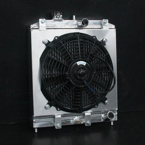 Fit 92-01 Honda Civic del Sol Acura EL L4 Aluminum Radiator & Fan Shroud MT 1290 — 第 3/4 张图片
