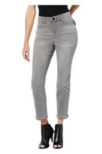 DG2 by Diane Gilman Coolmax Stretch Denim Essential Crop Jean Gray