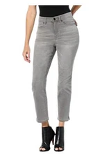 DG2 by Diane Gilman Coolmax Stretch Denim Essential Crop Jean Gray