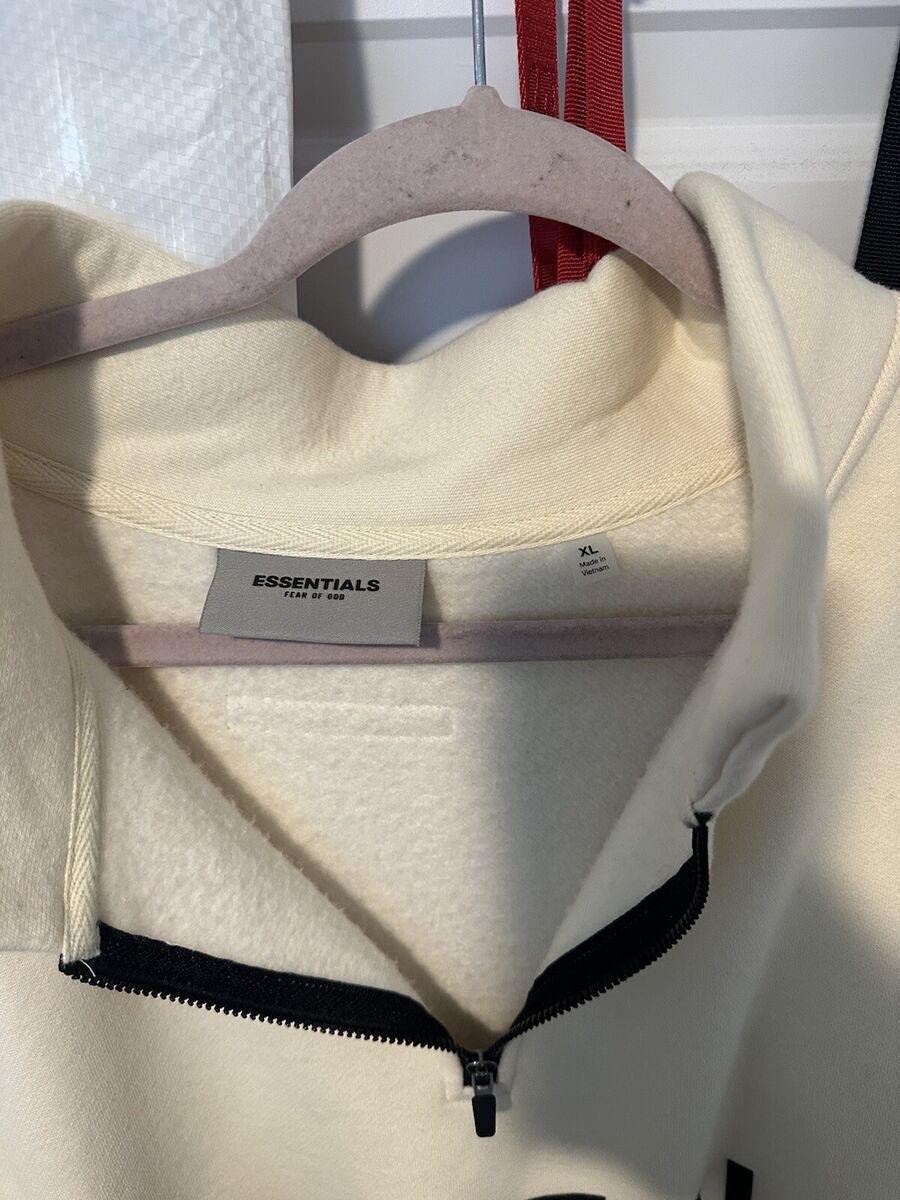 Fear Of God Essentials Cream Half-Zip (XL) | eBay Fear Of God Essentials Cream Half-Zip (XL) | eBay
