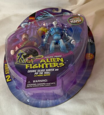 Alien Fighters Cosmic Power Silver Surfer and Pip The Troll 1998