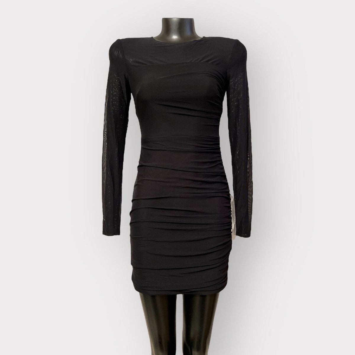 Dress The Population NEW Brinley Long Sleeve Mini Womens sz XS Black Goth  Witchy | eBay
