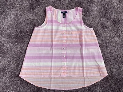 GAP Kids +++ Bluse  lila/weiß gestreift Gr. 158 (13 Jahre) sehr luftig SOMMER  - Bild 1 von 3