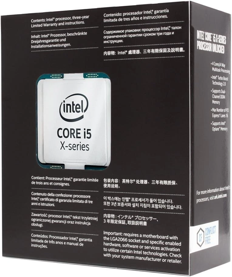 Intel Core i5-7640X X-Series Processor 4 Cores up to 4.2 GHz Turbo Unlocked LGA2 - Image 3 of 4