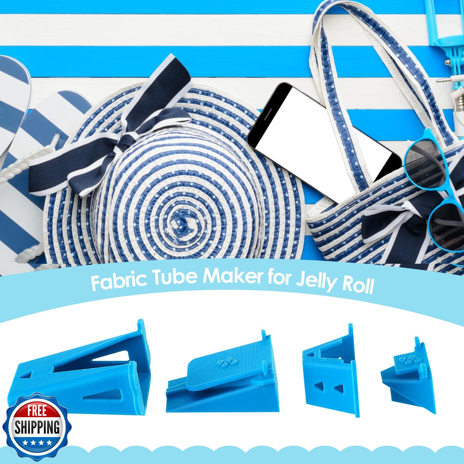 Ceoighe 2 Set Fabric Tube Maker for Fabric Roll Rugs, Sewing Tube Makers for 