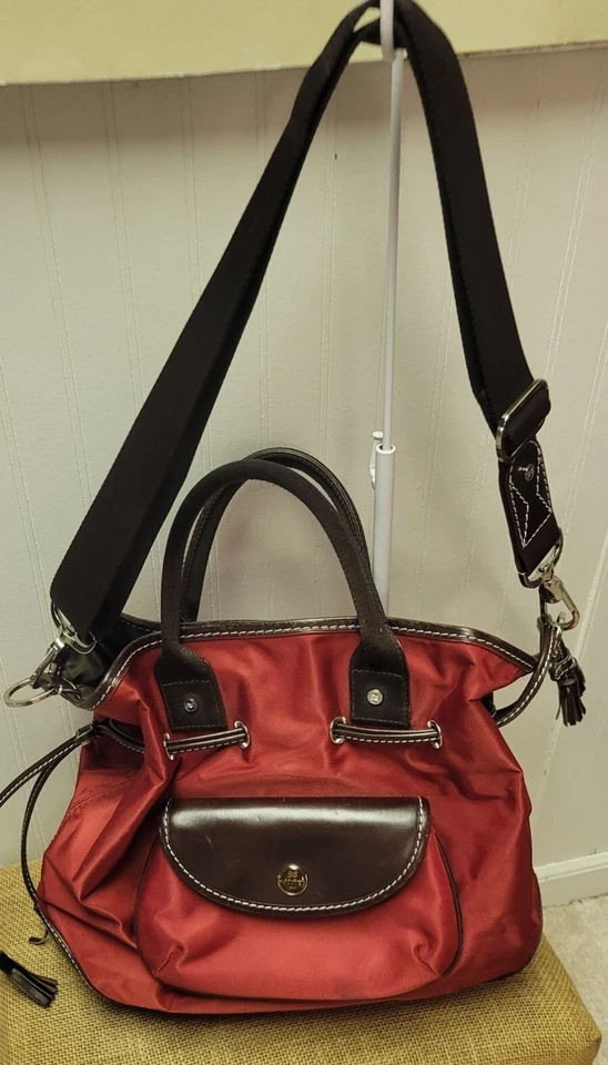 Bolsa de mão Lancel 1er flerte couro lona removível ajustável - Imagem 3 de 4