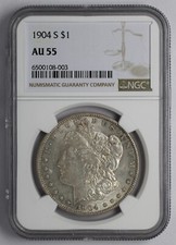 1904 S Morgan Silver Dollar NGC AU 55