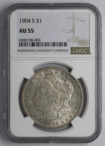 1904 S Morgan Silver Dollar NGC AU 55
