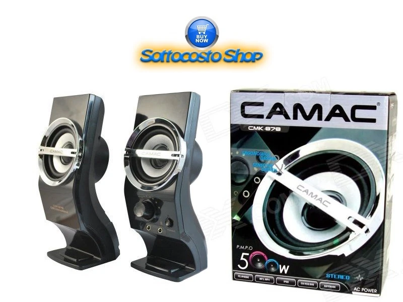 CAMAC CASSE MACBOOK PC 2.0 500W SPEAKERS CMK-878 DESKTOP LAPTOP NOTEBOOK USB JACK 3.5