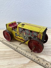 1950s Marx Caterpillar Heavy Duty Diesel Wind-Up Tractor Bulldozer, For Parts