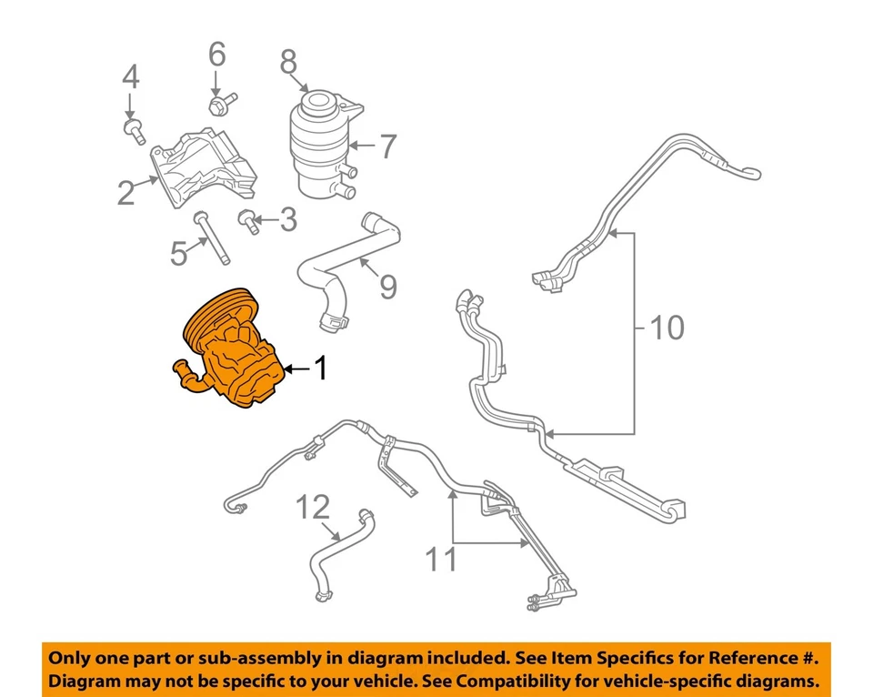 Used Power Steering Pump fits: 2015 Jeep Patriot  Grade B - Image 3 of 4