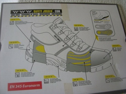 Stivali da lavoro di sicurezza Safety Jogger Cosmos *taglia UK12* pelle nera SENZA METALLO NUOVI - Foto 11 di 12