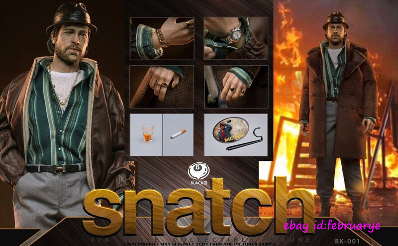 Black 8 Studio 1/6 BK-001 Snatch Brad Pitt Sixth Scale Male Action