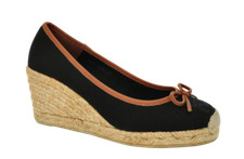 New NIB Coach Ireena Signature Canvas Espadrille Wedge Heel Black 10 RARE