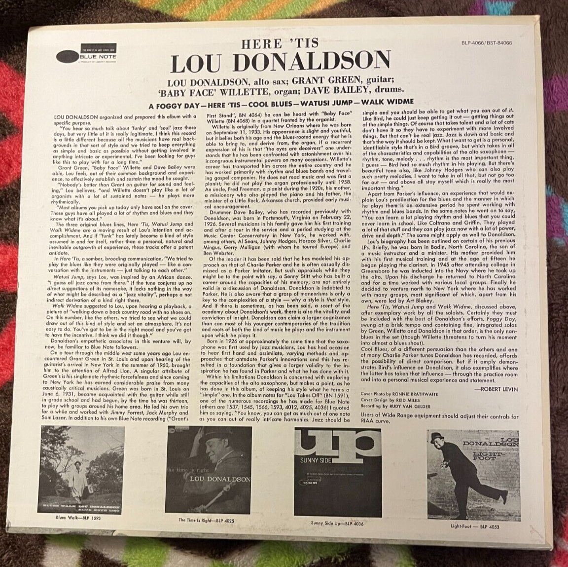 LOU DONALDSON - Here 'Tis ~ BLUE NOTE 84066 {nm} | [VAN