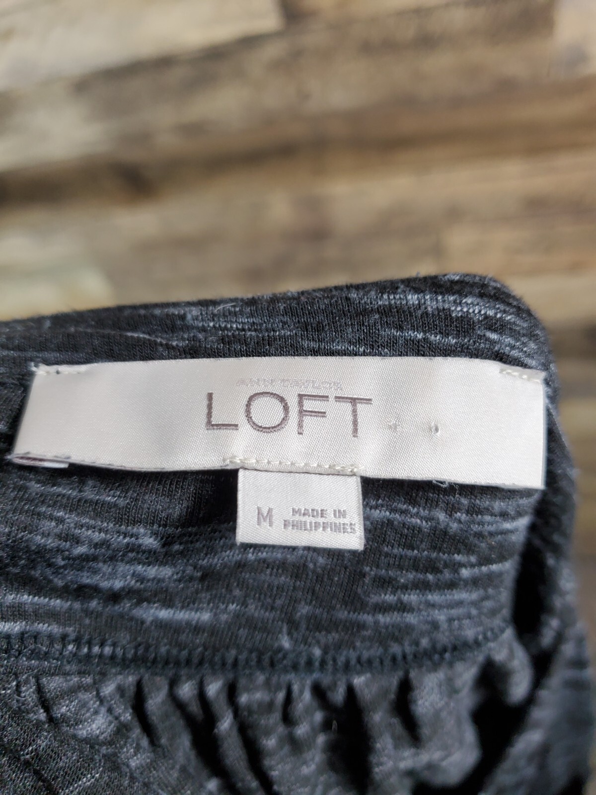 Loft Pullover Medium Top Gray Button-up Chest 41"… - image 6